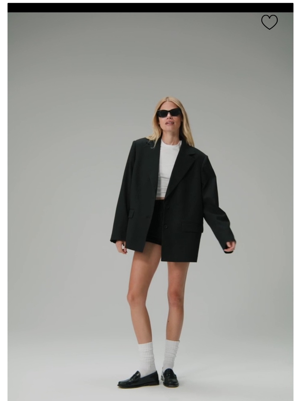 ALO Yoga Black Oversized Single-Breasted Blazer